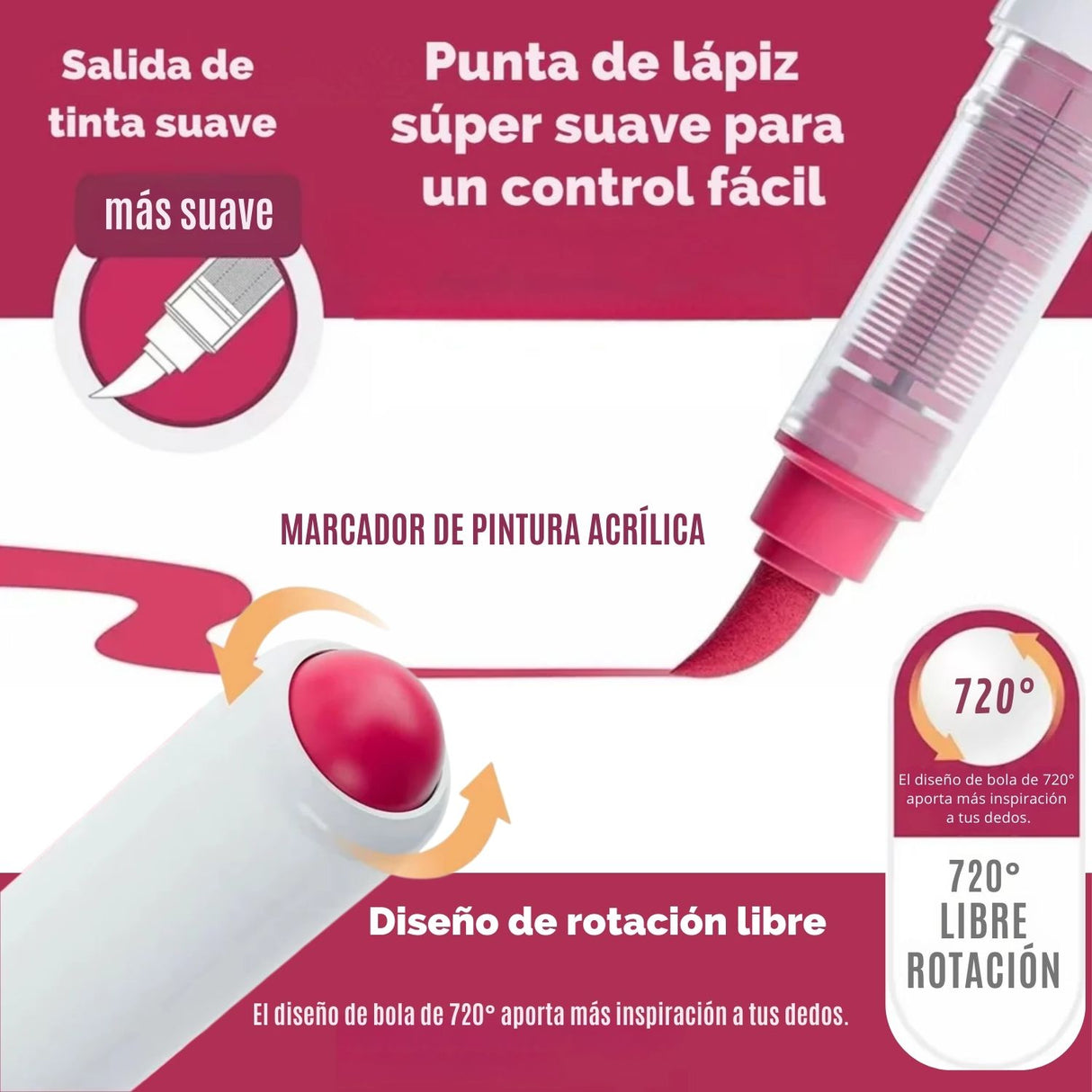 Languo - Set 48 Marcadores Acrílicos Punta Pincel