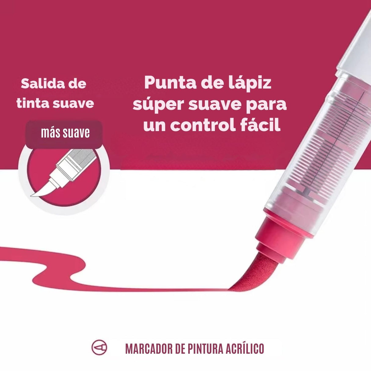 Languo - Set 9 Marcadores Acrílicos Punta Pincel Purple Series