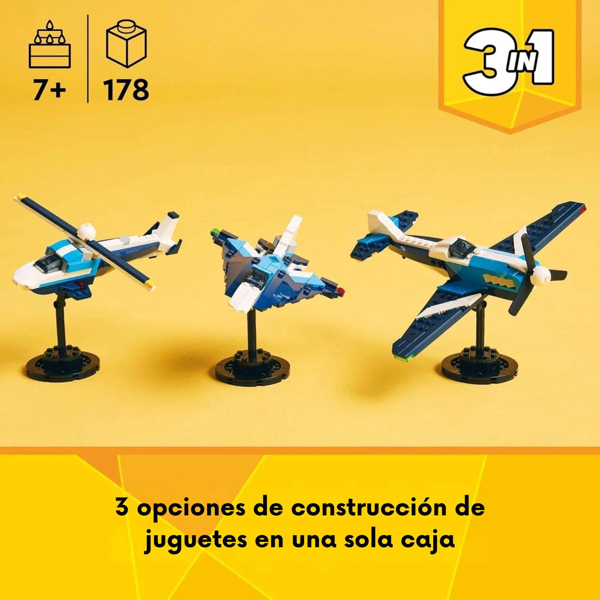Lego Creator - Juego de Bloques Aeronave: Avión de Carreras