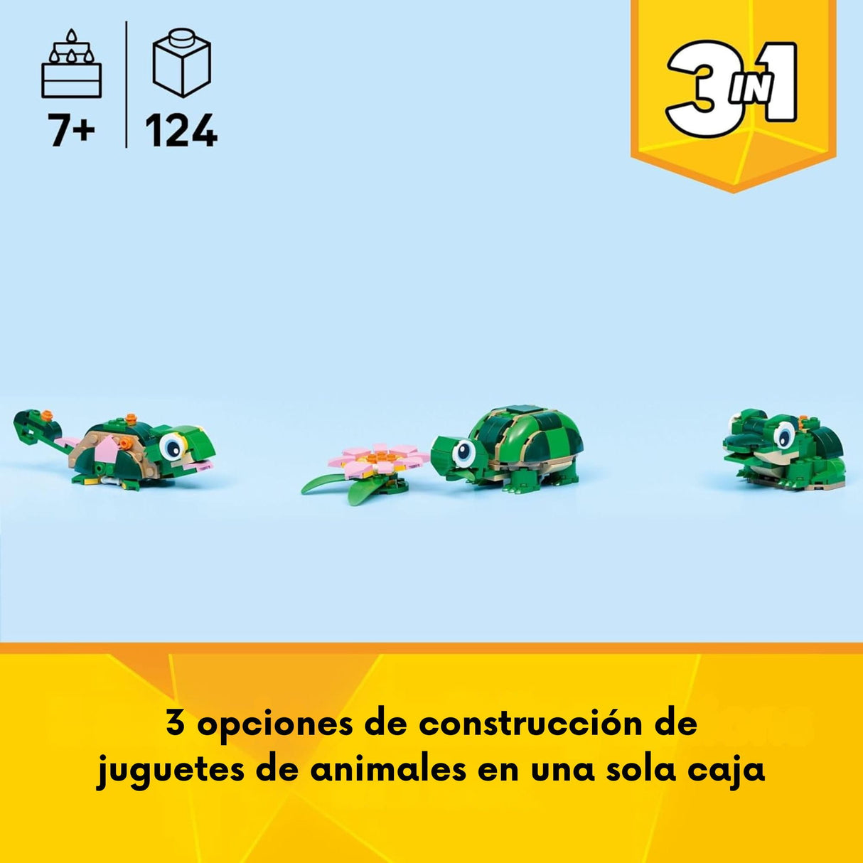 Lego Creator - Juego de Bloques Tortuga con Flor de Nenúfar