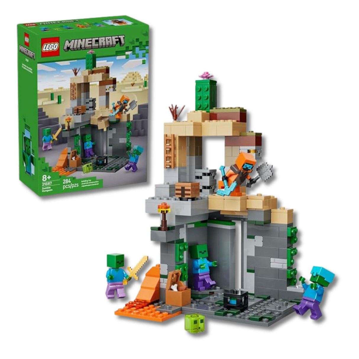 Lego Minecraft - Juego de Bloques El Calabozo de Zombies