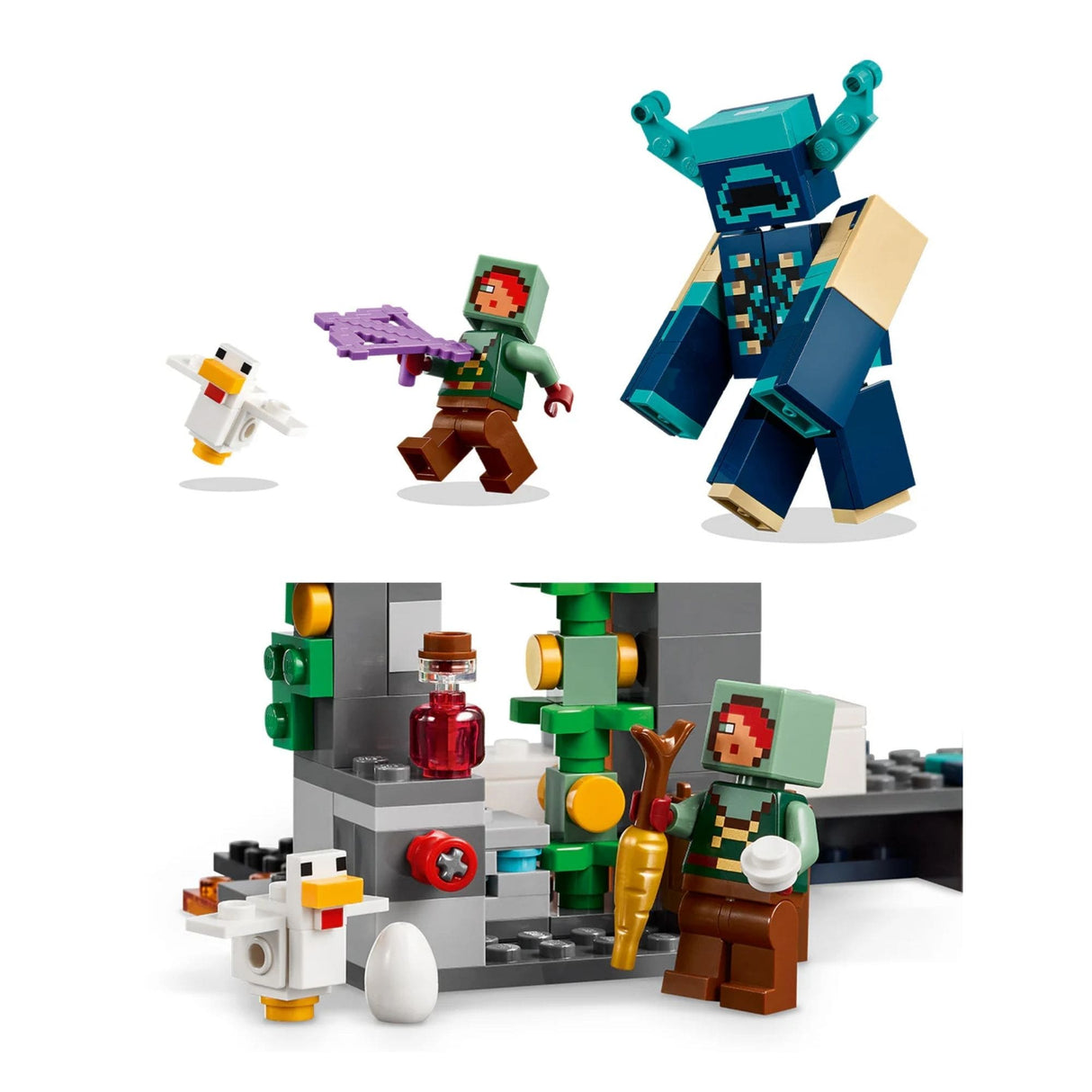 Lego Minecraft - Juego de Bloques El Encuentro con el Guardia
