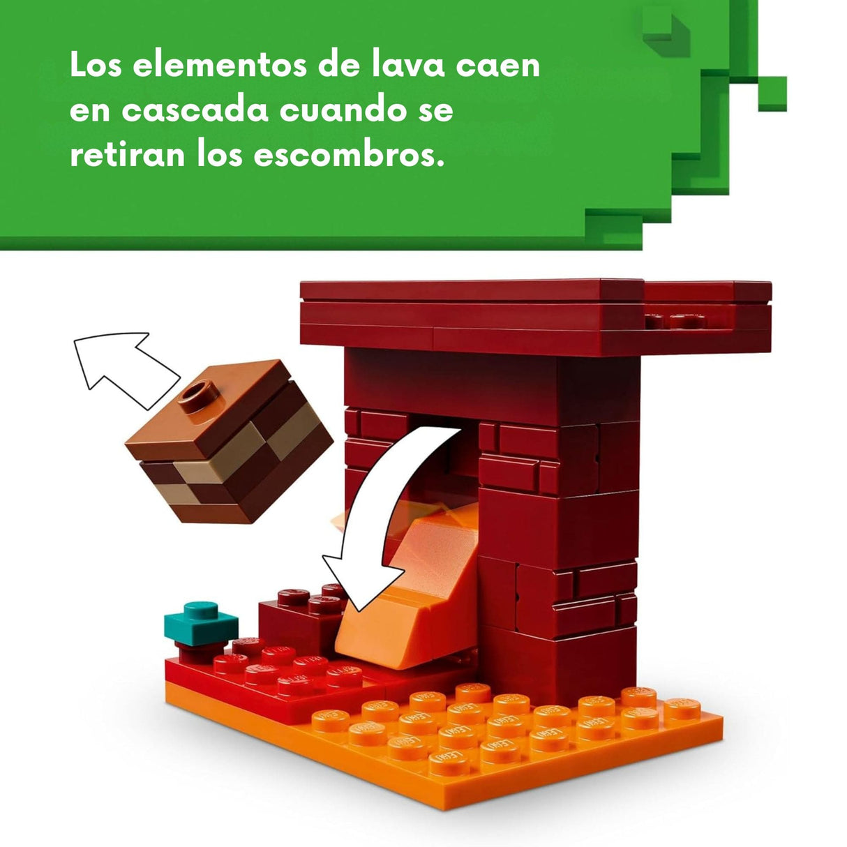 Lego Minecraft - Juego de Bloques La Batalla de Lava del Inframundo