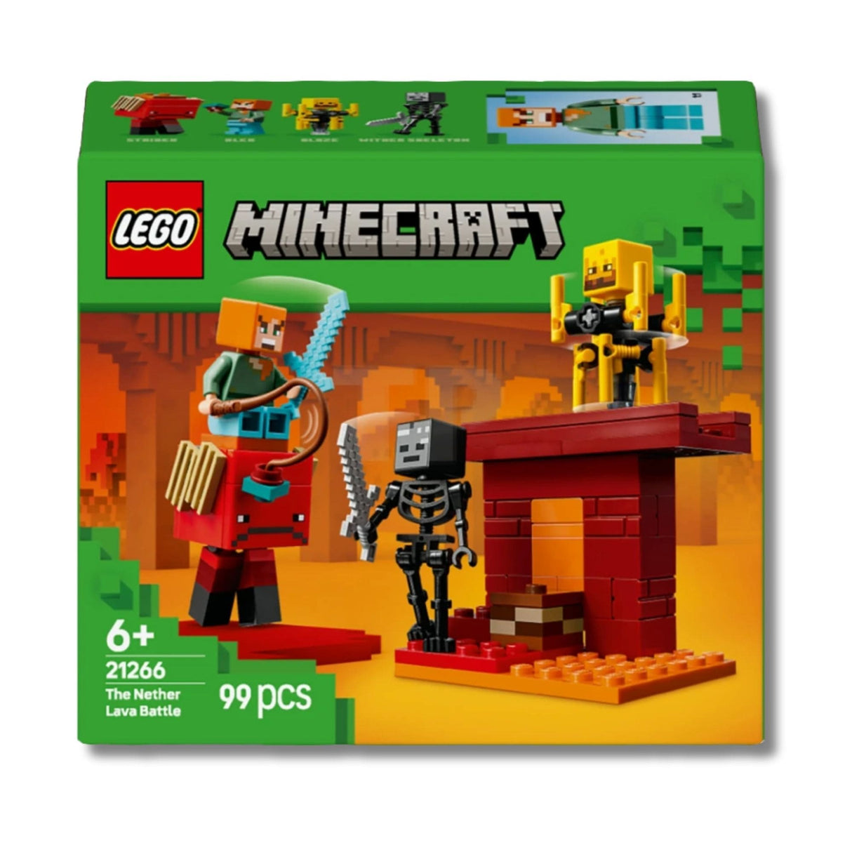Lego Minecraft - Juego de Bloques La Batalla de Lava del Inframundo