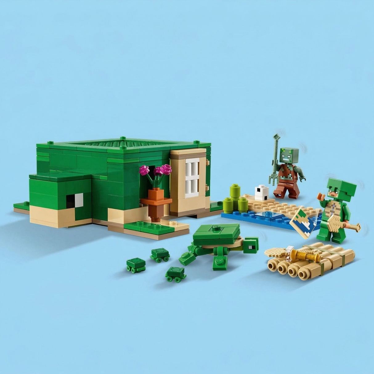 Lego Minecraft - Juego de Bloques La Casa-Tortuga de la Playa