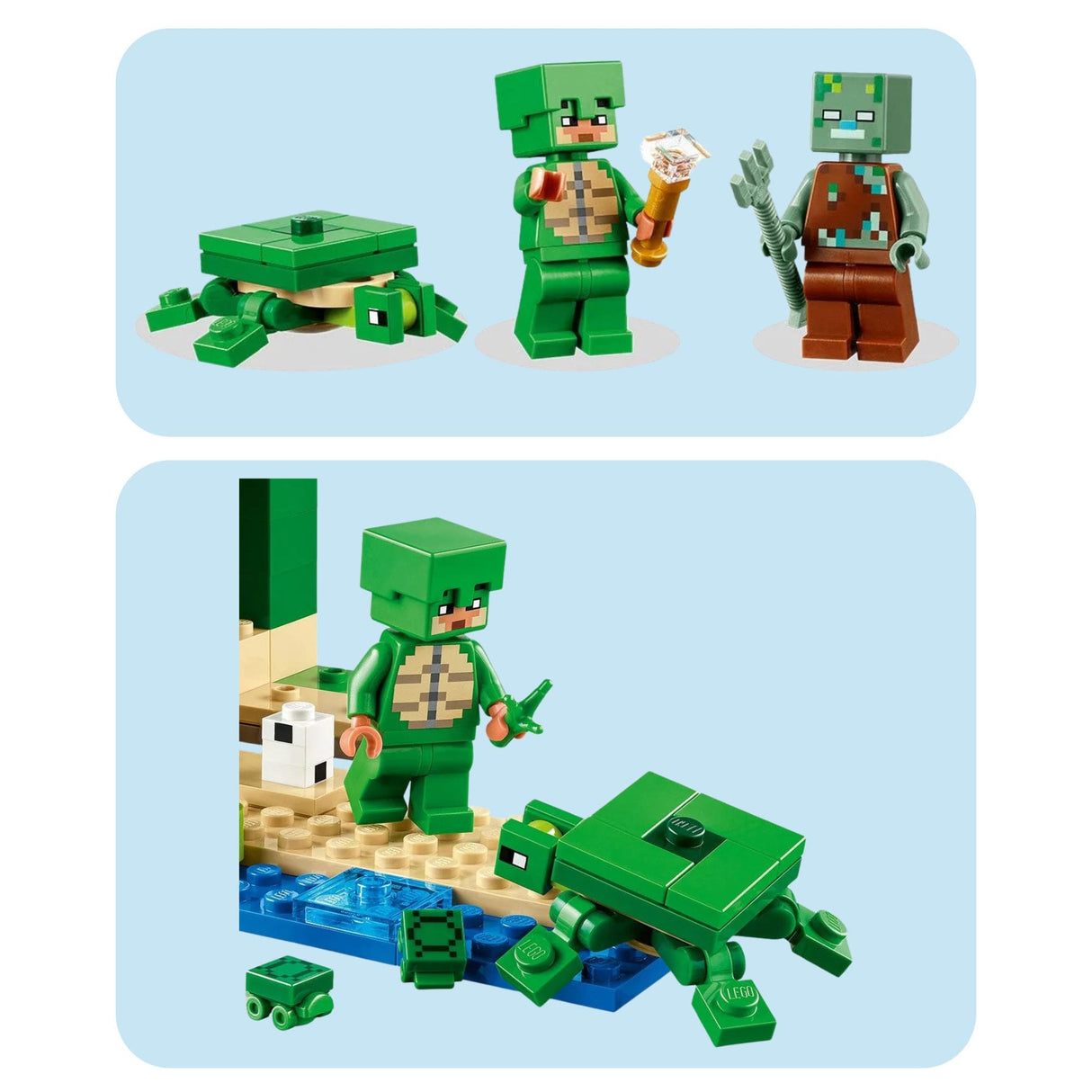 Lego Minecraft - Juego de Bloques La Casa-Tortuga de la Playa
