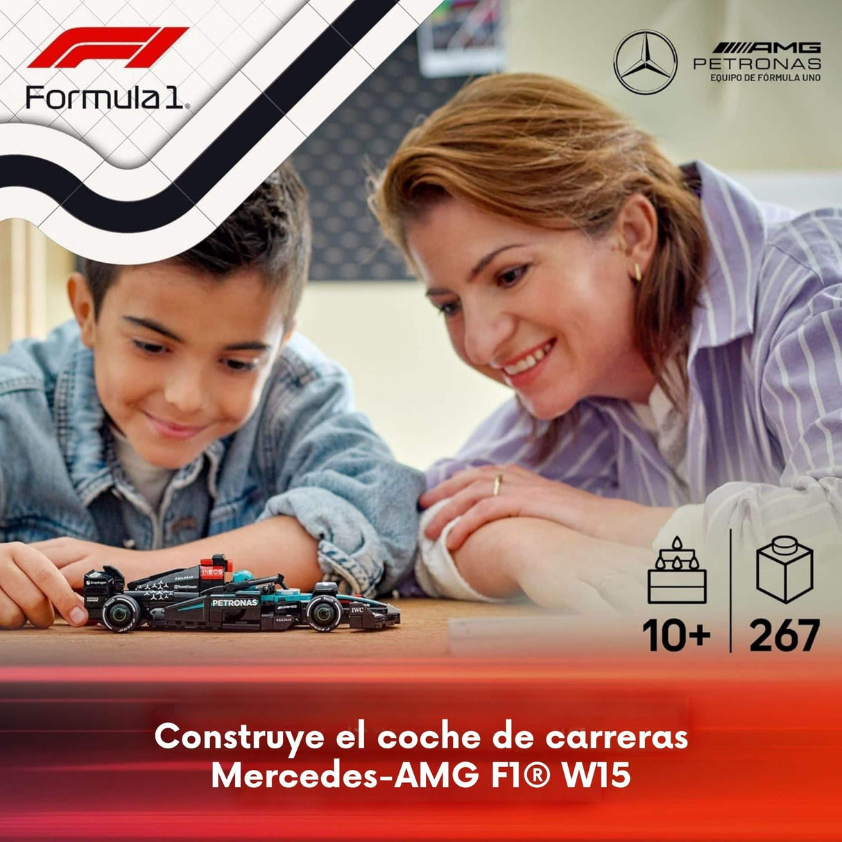 Lego Speed Champions F1 - Juego de Bloques Auto de Carreras Mercedes-Amg F1® W15