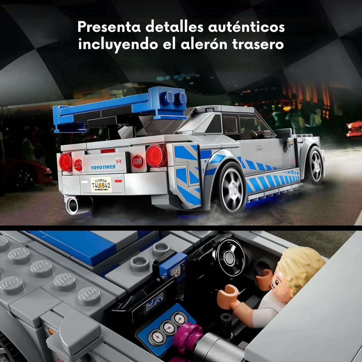 Lego Speed Champions - Juego de Bloques Nissan Skyline Gt-R (R34) de Más Rápido, Más Furioso