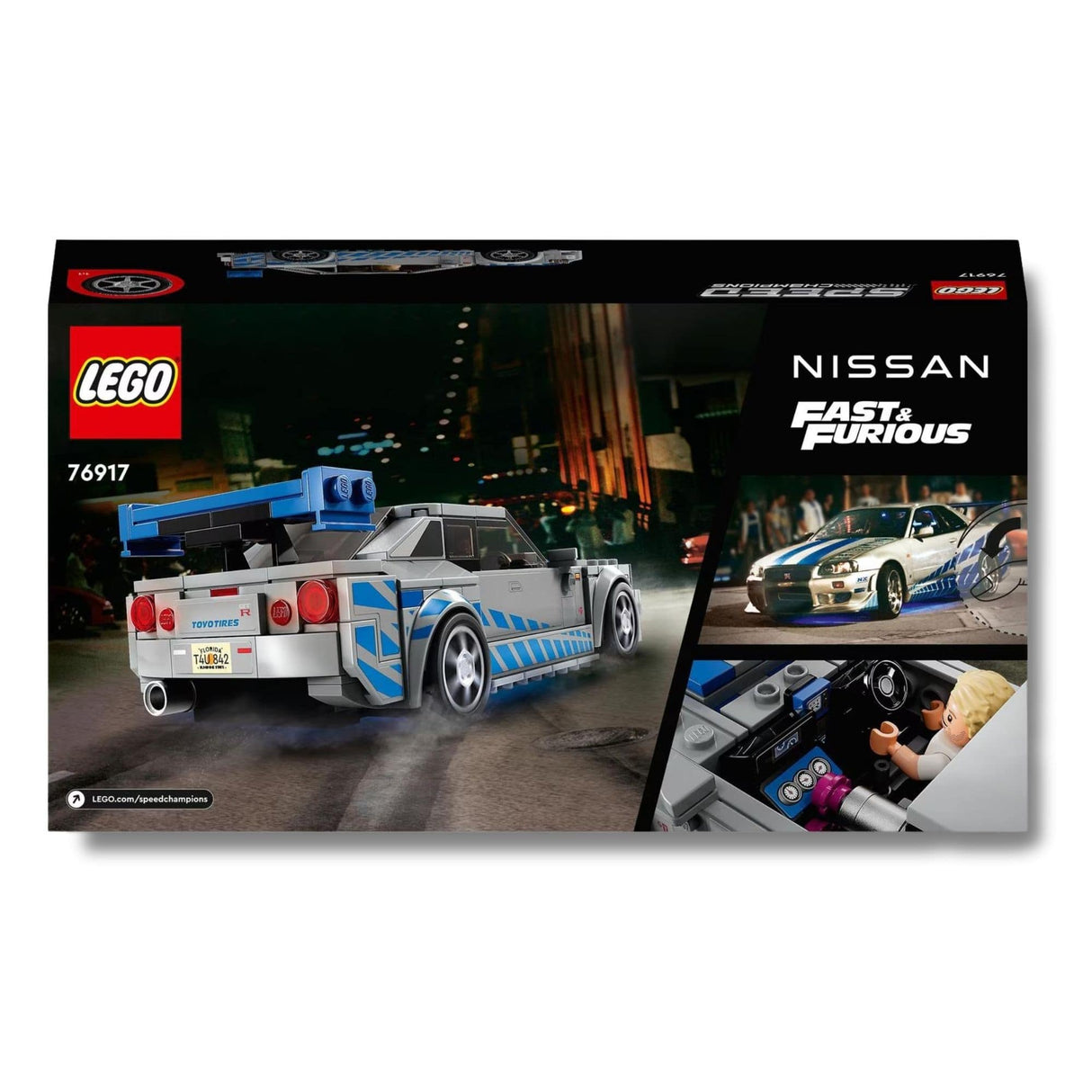 Lego Speed Champions - Juego de Bloques Nissan Skyline Gt-R (R34) de Más Rápido, Más Furioso