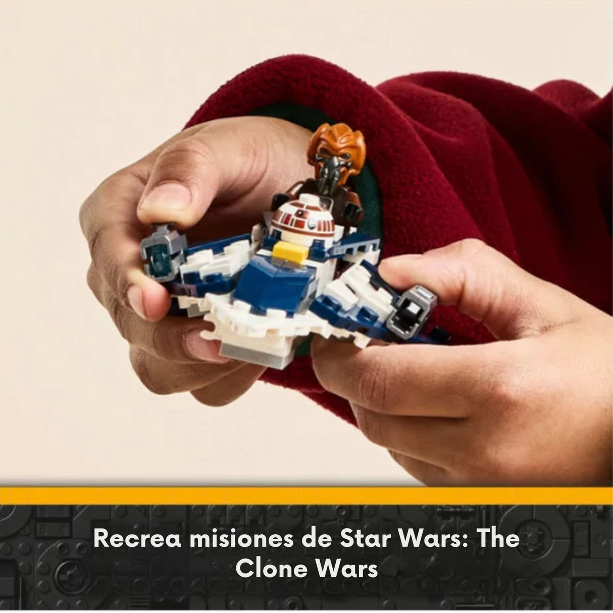 Lego Star Wars - Juego de Bloques Microfighter: Caza Estelar Jedi de Plo Koon