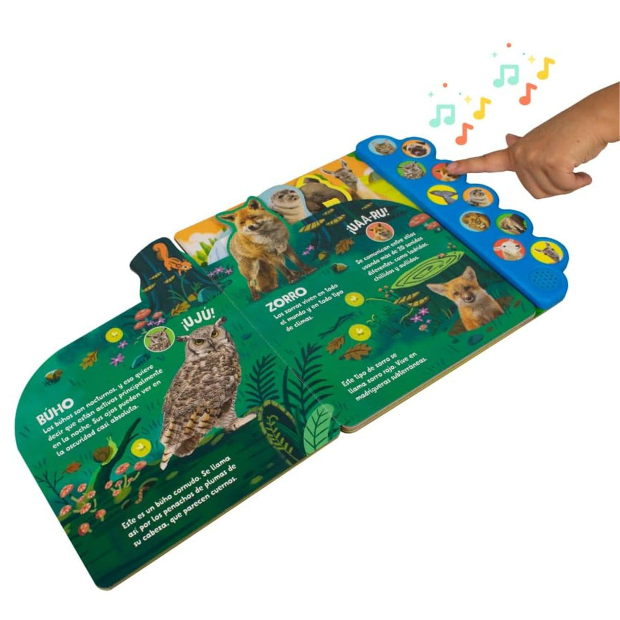 Libro Sonoro 10 Sonidos de Animales ¡Uju! ¡Miau! ¡Groar! - Cottage Door