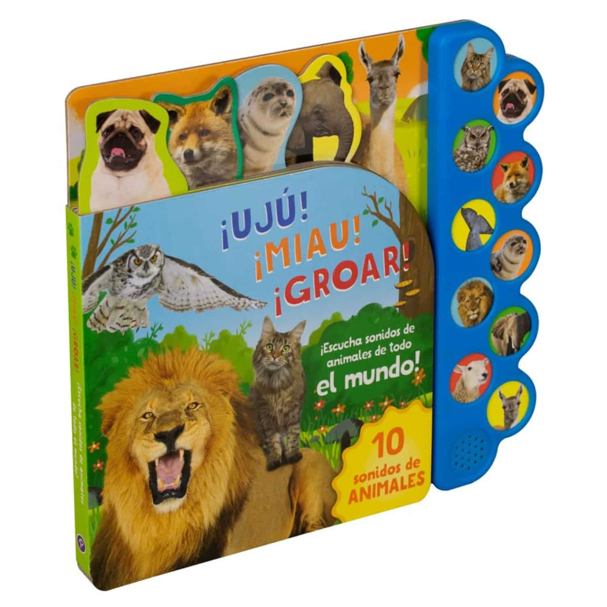 Libro Sonoro 10 Sonidos de Animales ¡Uju! ¡Miau! ¡Groar! - Cottage Door