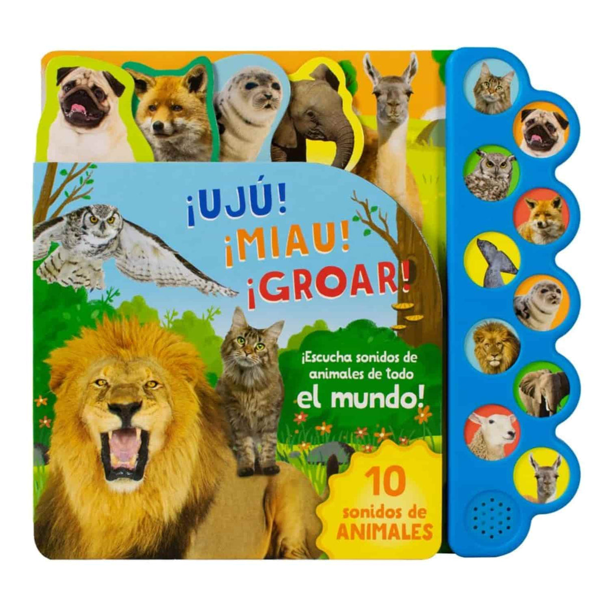 Libro Sonoro 10 Sonidos de Animales ¡Uju! ¡Miau! ¡Groar! - Cottage Door