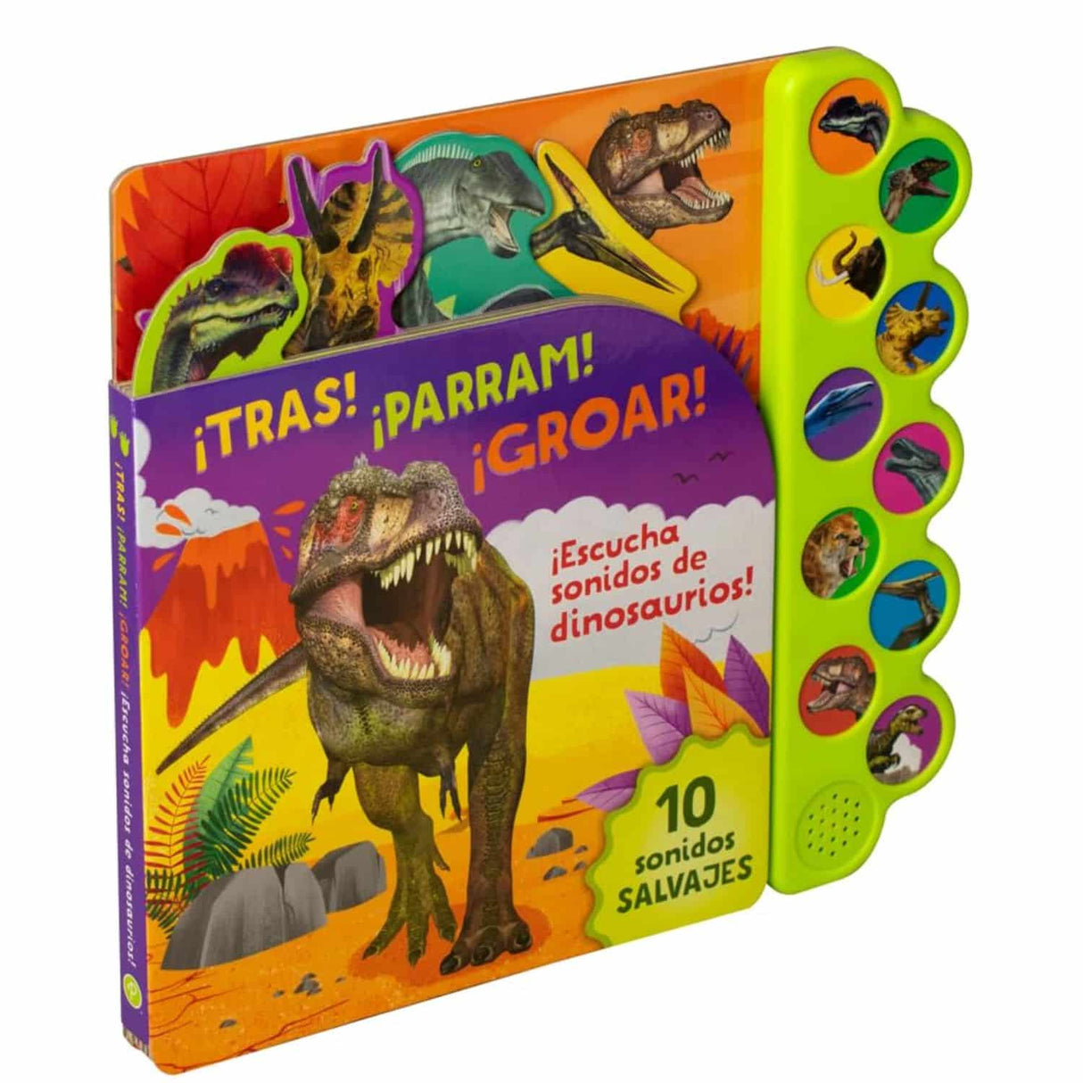 Libro Sonoro 10 Sonidos De Dinosaurios ¡Tras! ¡Parram! ¡Groar! - Cottage Door