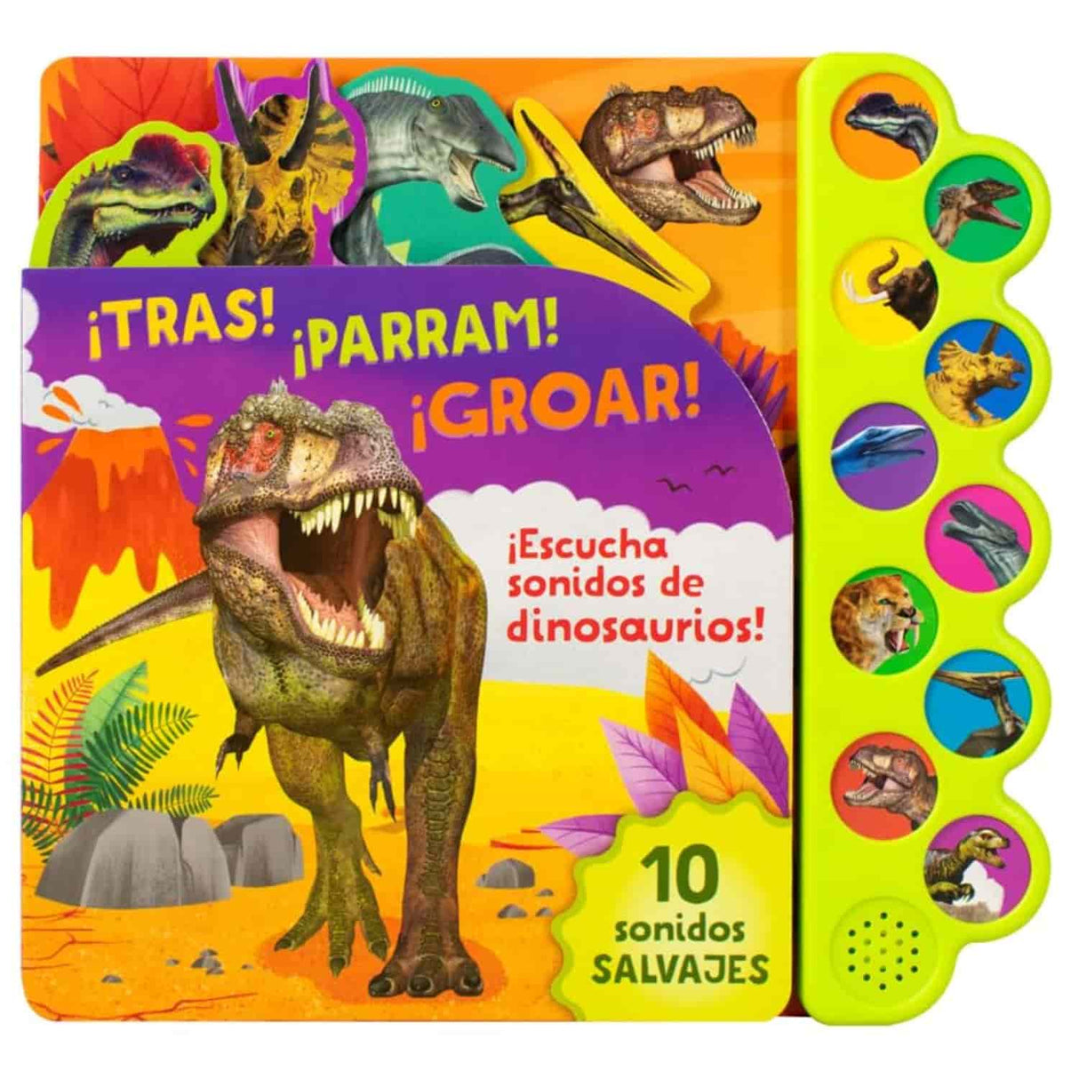 Libro Sonoro 10 Sonidos De Dinosaurios ¡Tras! ¡Parram! ¡Groar! - Cottage Door