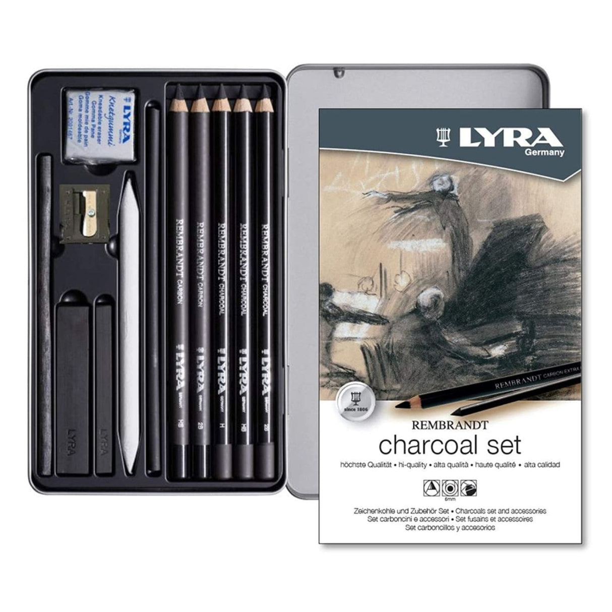 Lyra - Kit Carboncillo Charcoal Set 12 Piezas