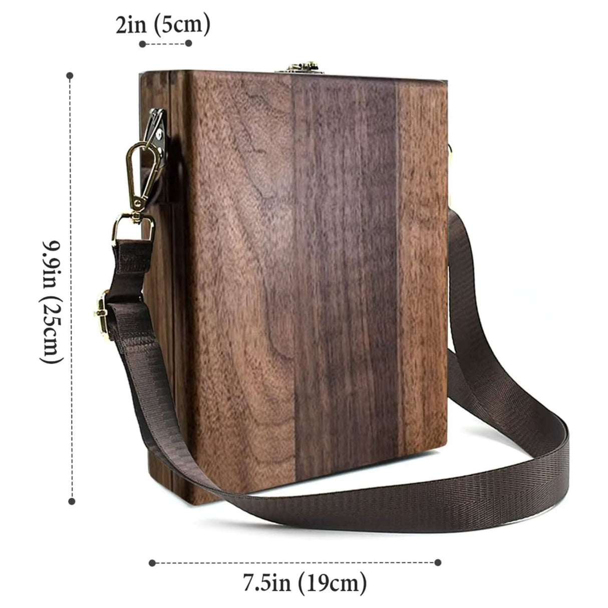 Maletín de Madera con Caballete y Correa 25 x 19 cm