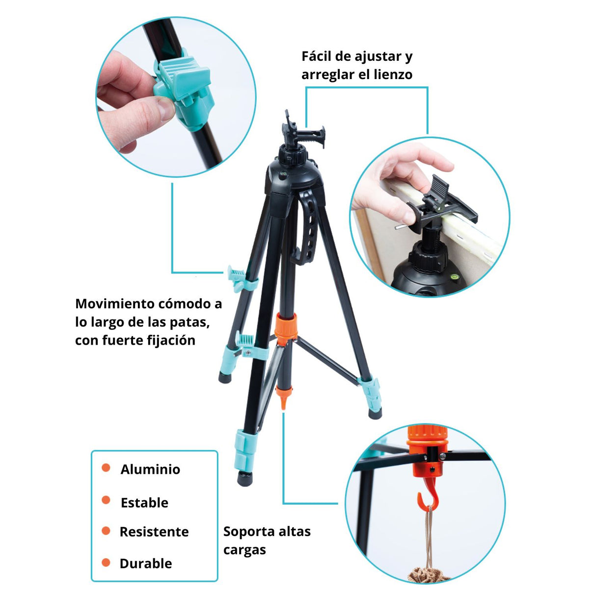 Miya - Atril Plegable Metálico Ajustable para Pie y Sobremesa