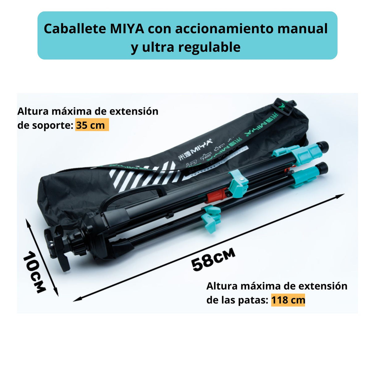 Miya - Atril Plegable Metálico Ajustable para Pie y Sobremesa