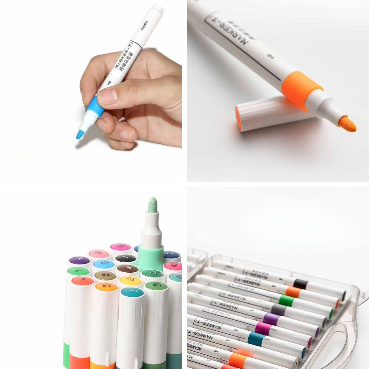 Miya - Set 12 Marcadores Acrílicos Punta Redonda