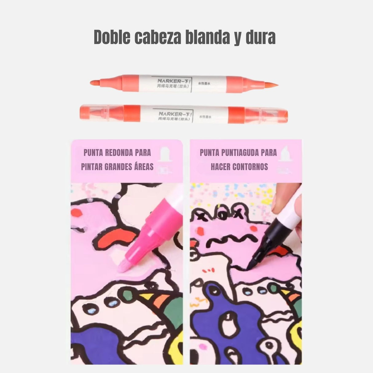 Miya - Set 24 Marcadores Acrílicos Doble Punta