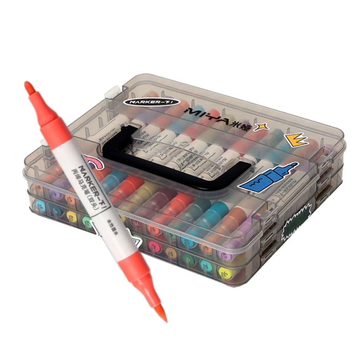 Miya - Set 24 Marcadores Acrílicos Doble Punta