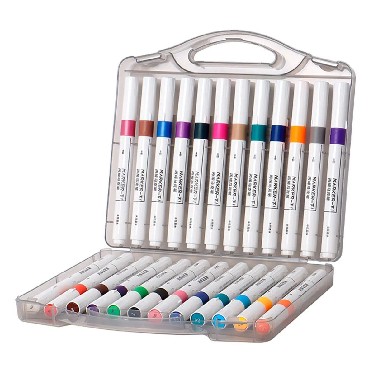 Miya - Set 24 Marcadores Acrílicos Punta Redonda