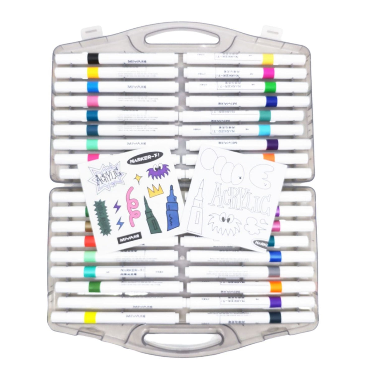 Miya - Set 36 Marcadores Acrílicos Punta Redonda