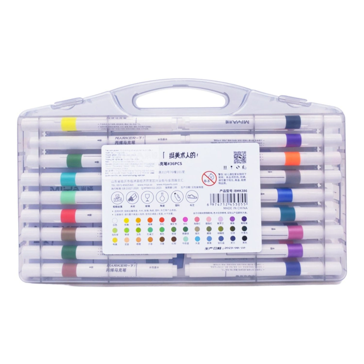 Miya - Set 36 Marcadores Acrílicos Punta Redonda