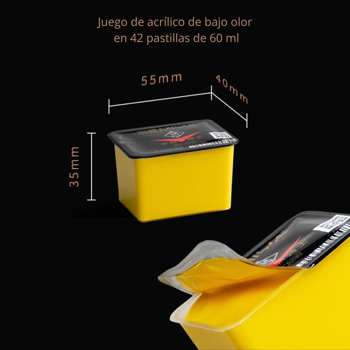 Miya - Set 42 Pinturas Acrílicas Black Knight 60 ml