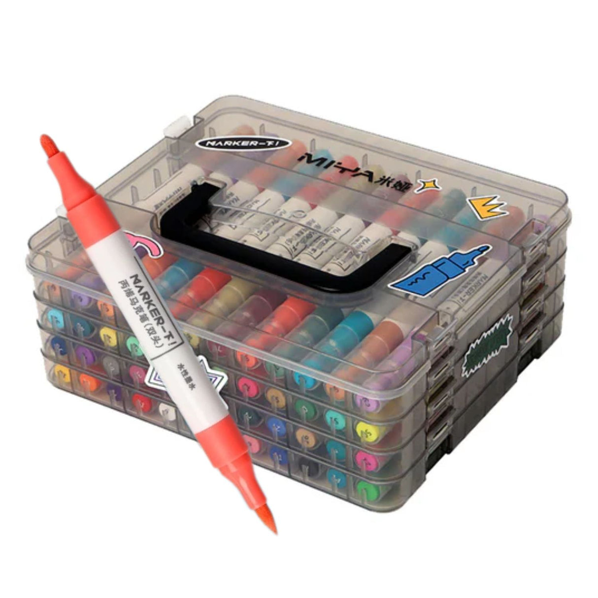 Miya - Set 48 Marcadores Acrílicos Doble Punta