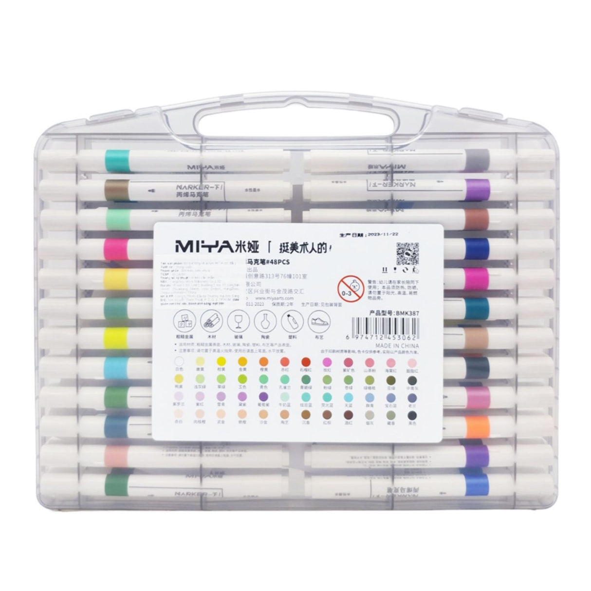 Miya - Set 48 Marcadores Acrílicos Punta Redonda