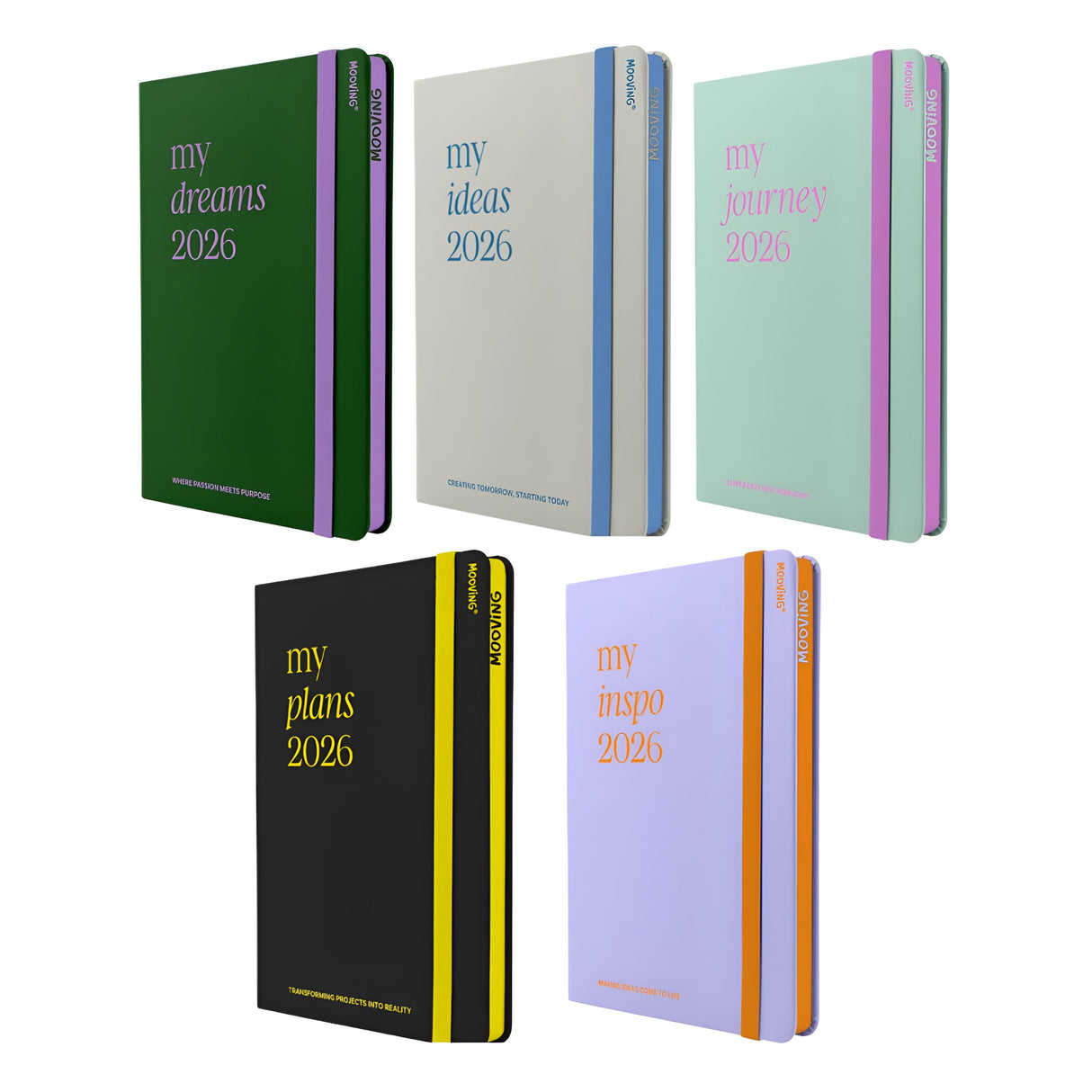 Mooving - Agenda 2026 Semanal Notes (Diseño Aleatorio)