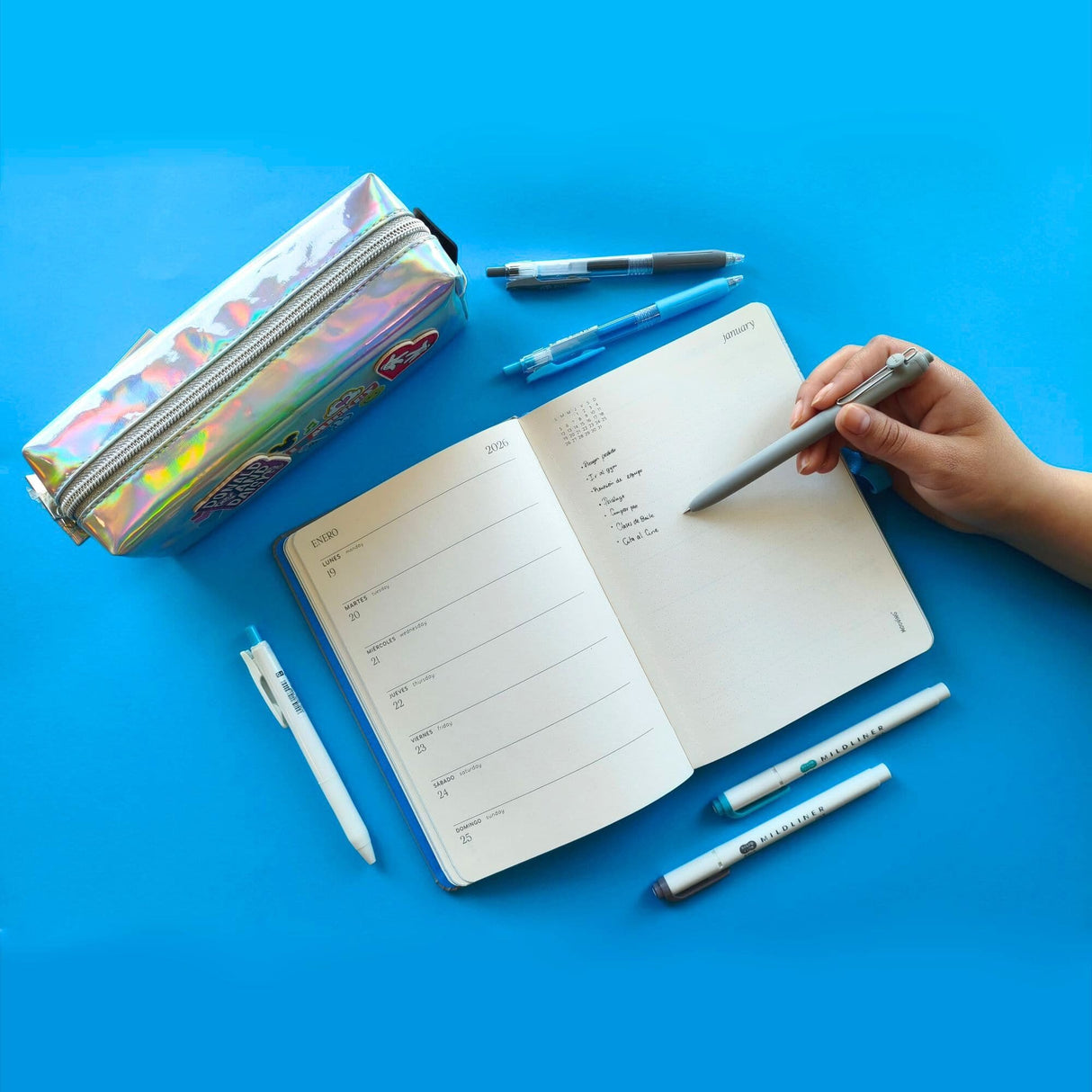 Mooving - Agenda 2026 Semanal Notes (Diseño Aleatorio)