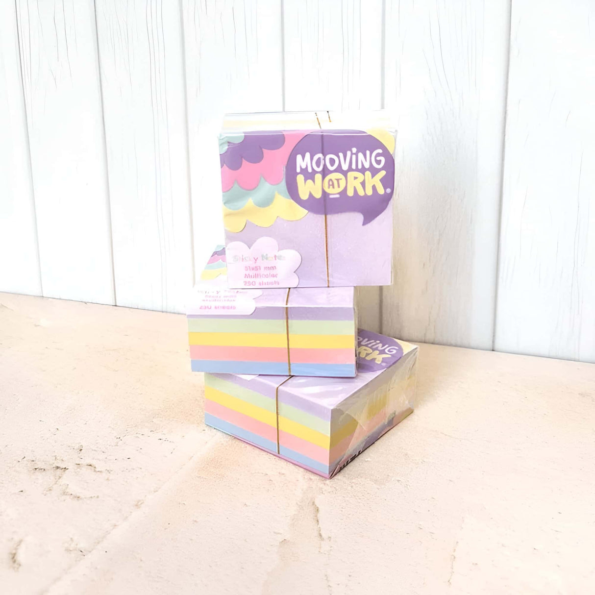 Mooving at Work - Pack 250 Notas Adhesivas Pastel Multicolor 51 x 51 mm