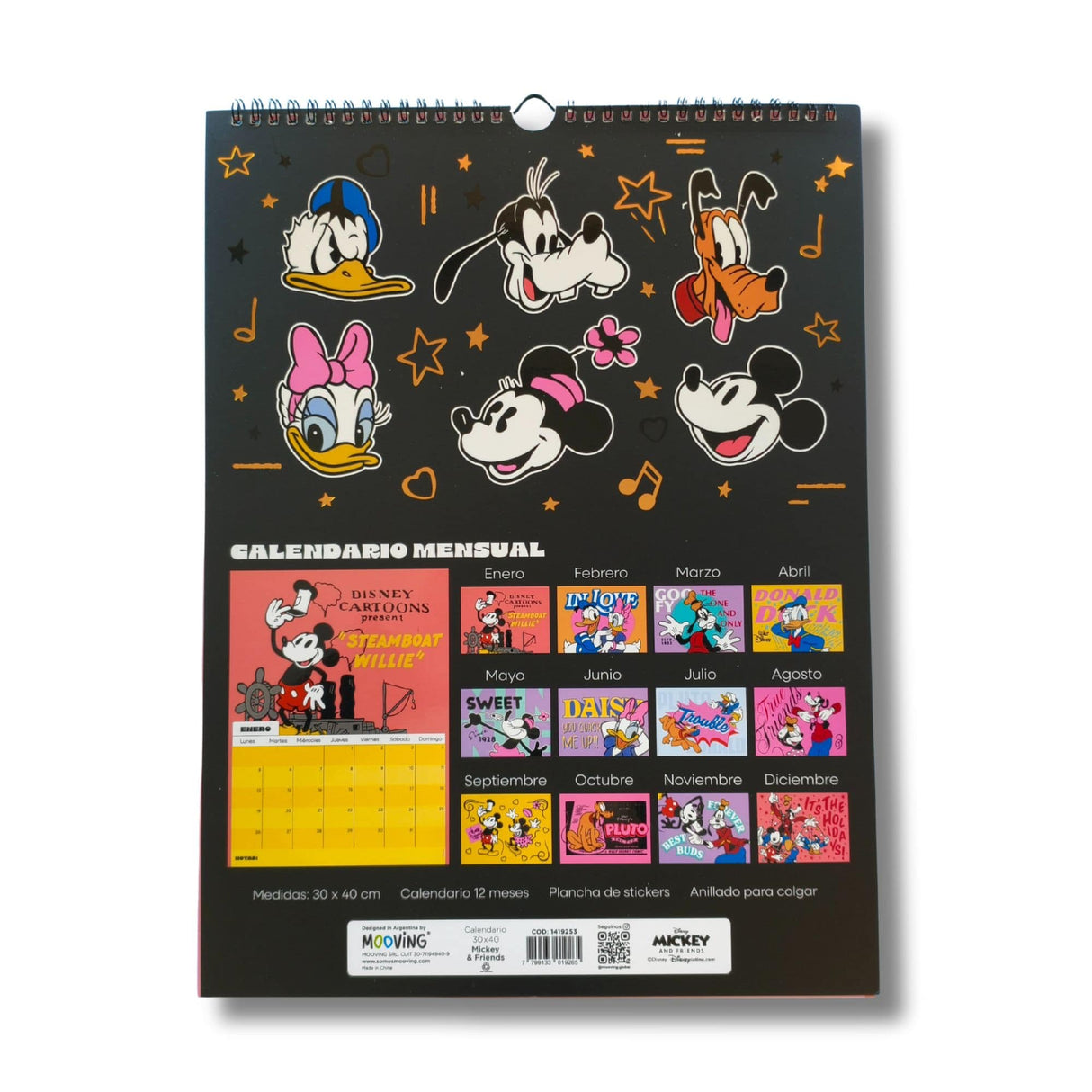 Mooving - Calendario 2026 Mickey & Friends 40 x 30 cm