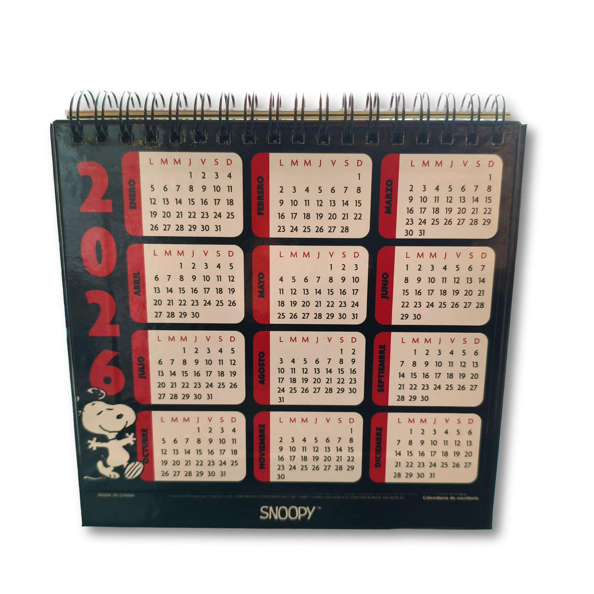 Mooving - Calendario 2026 Snoopy Escritorio