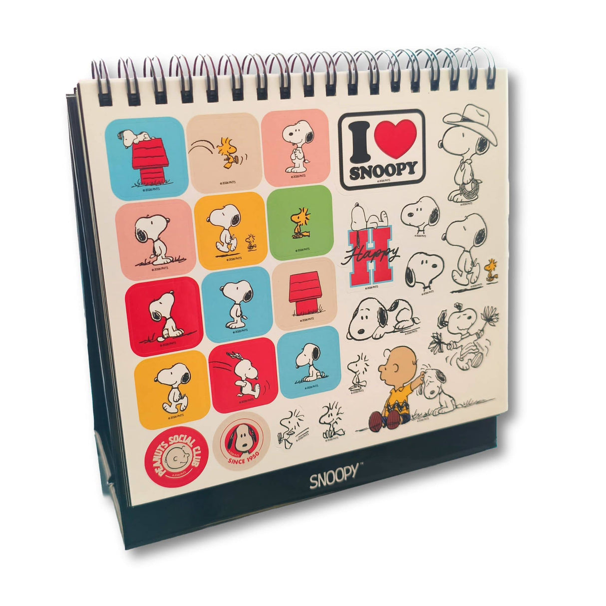 Mooving - Calendario 2026 Snoopy Escritorio