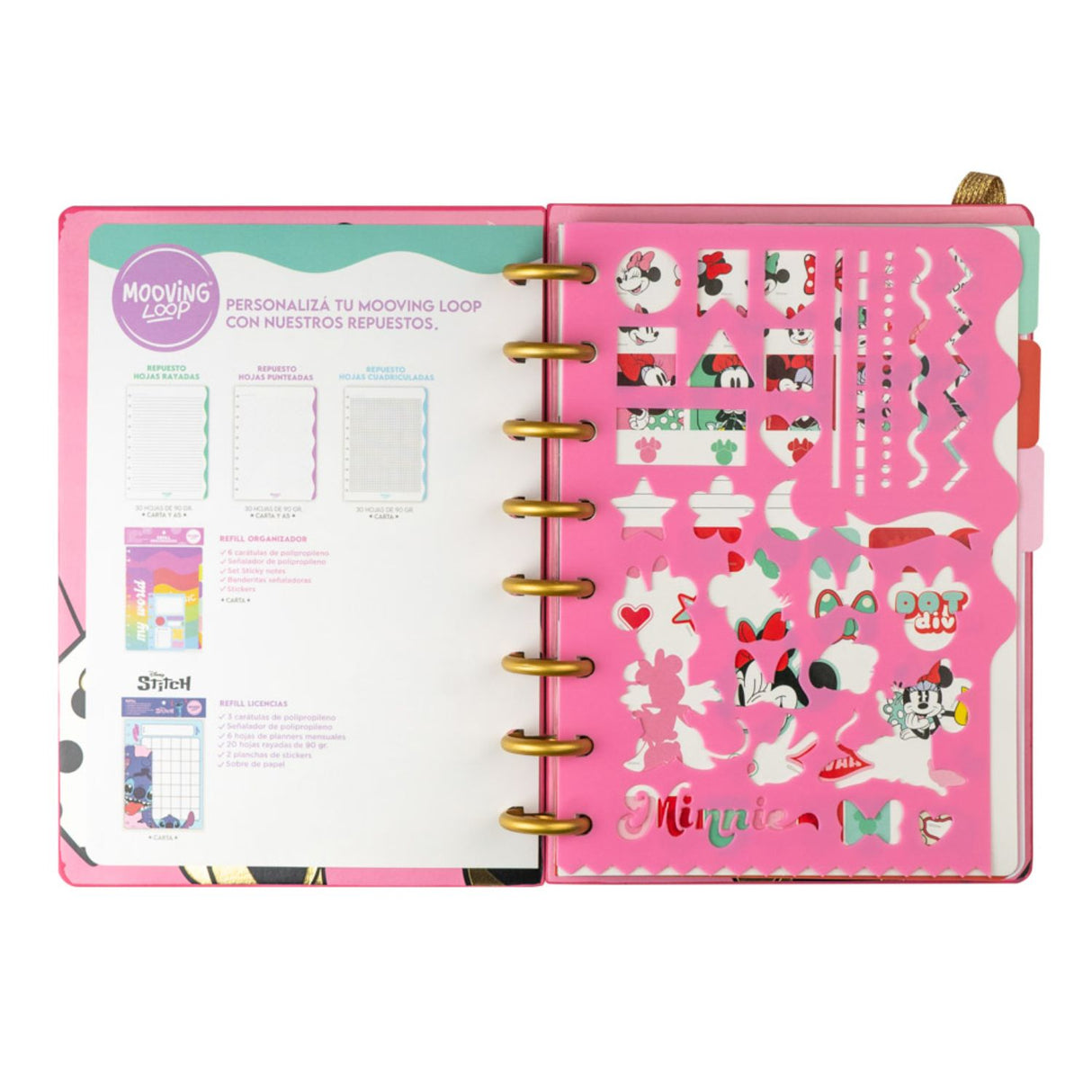 Mooving - Cuaderno de Discos Loop A5 Minnie Mouse