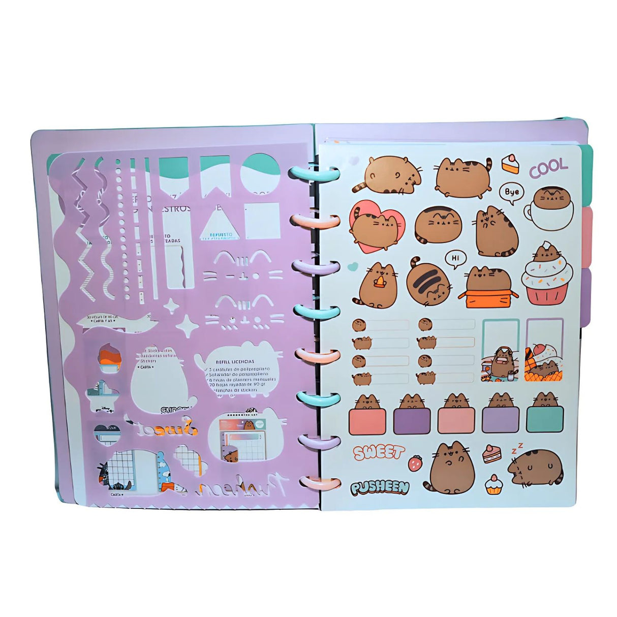 Mooving - Cuaderno de Discos Loop A5 Pusheen