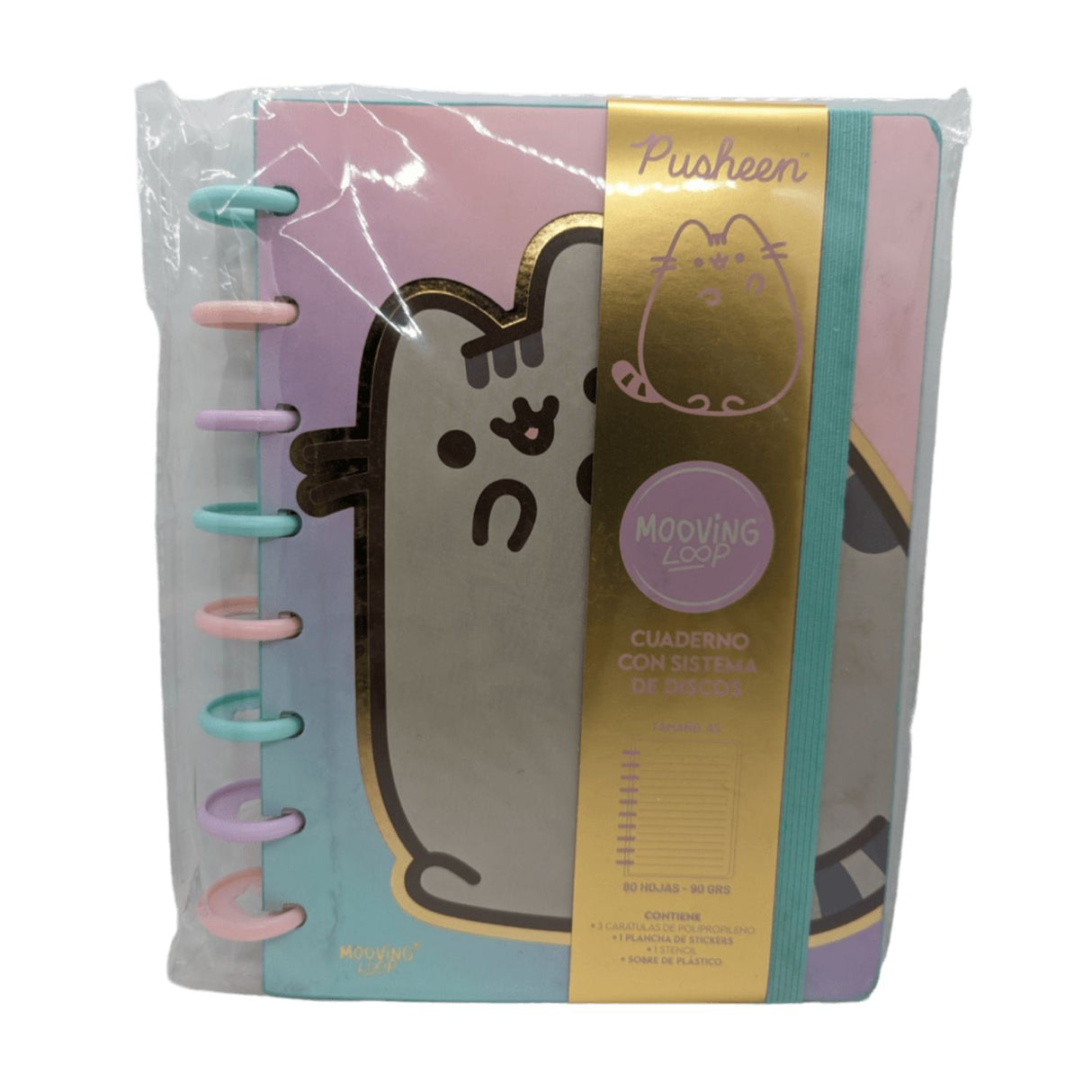 Mooving - Cuaderno de Discos Loop A5 Pusheen