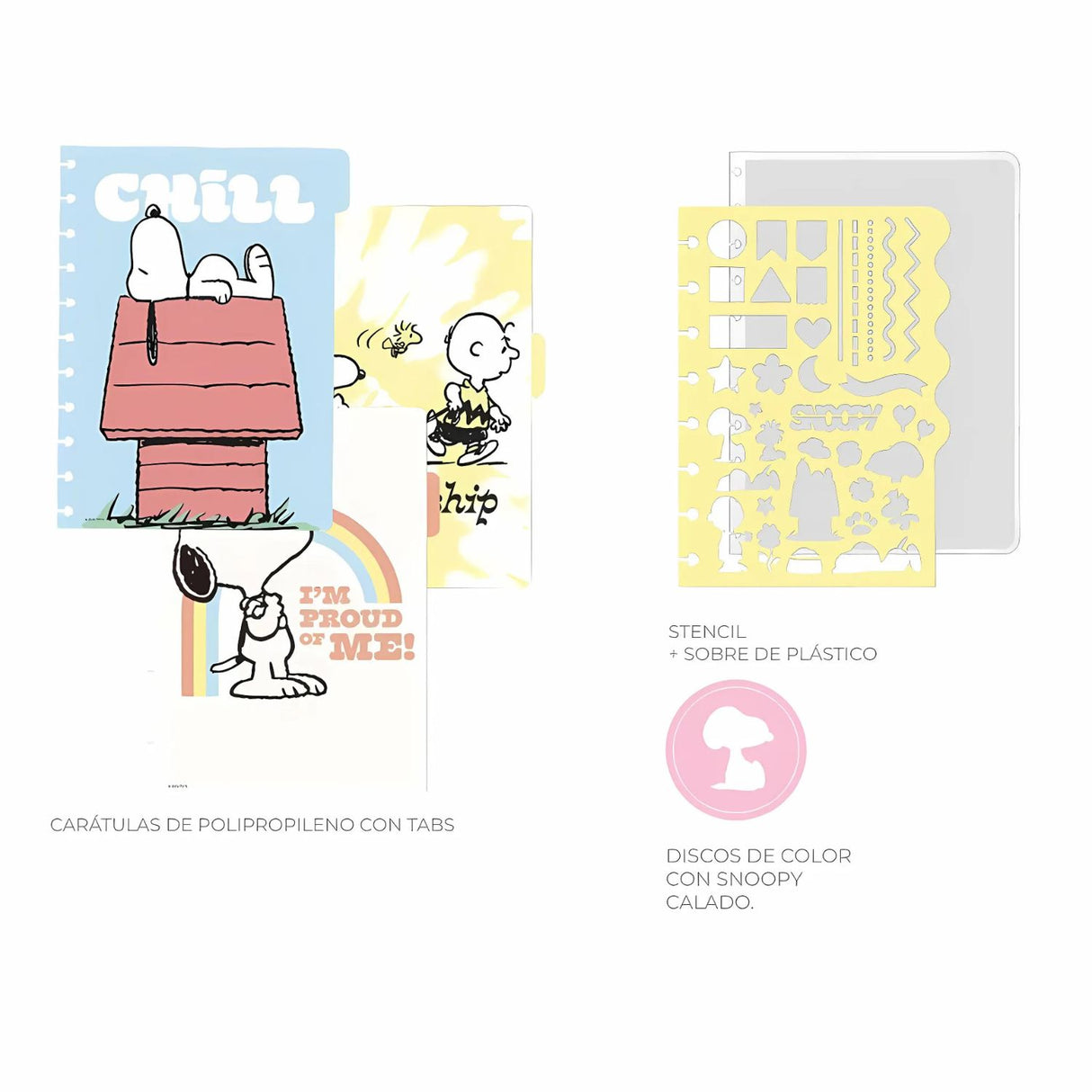 Mooving - Cuaderno de Discos Loop A5 Snoopy