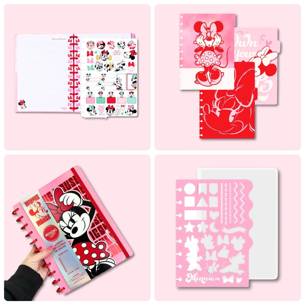 Mooving - Cuaderno de Discos Loop Carta Minnie Mouse