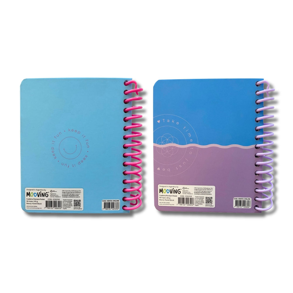 Mooving - Cuaderno Pocket Premium 96 h Pastel