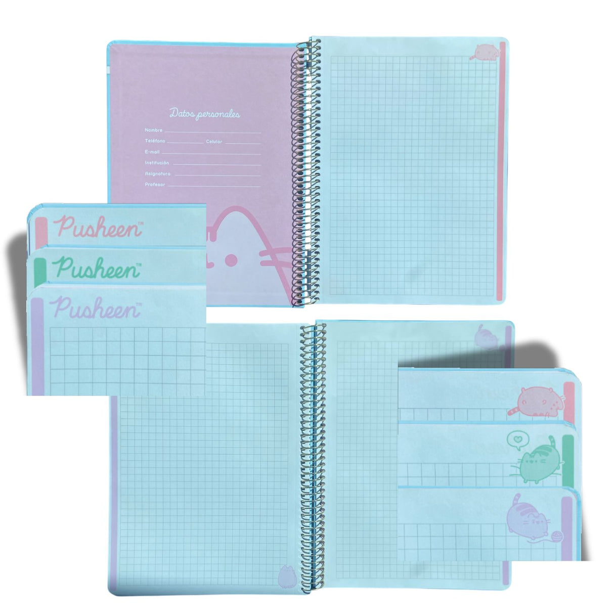 Mooving - Cuaderno Triple Carta Papel Premium 80 g Pusheen
