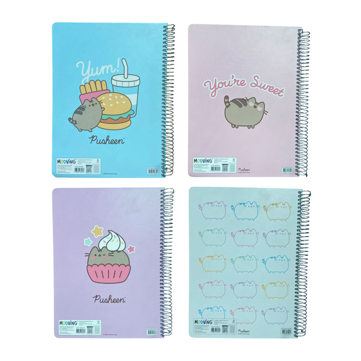 Mooving - Cuaderno Triple Carta Papel Premium 80 g Pusheen