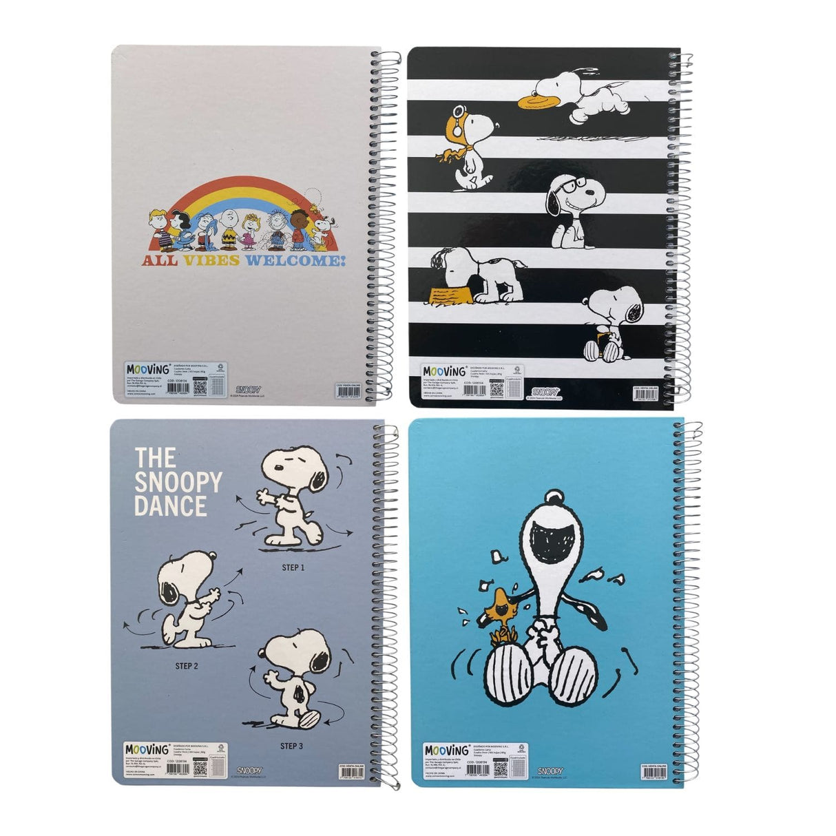Mooving - Cuaderno Triple Carta Papel Premium 80 g Snoopy
