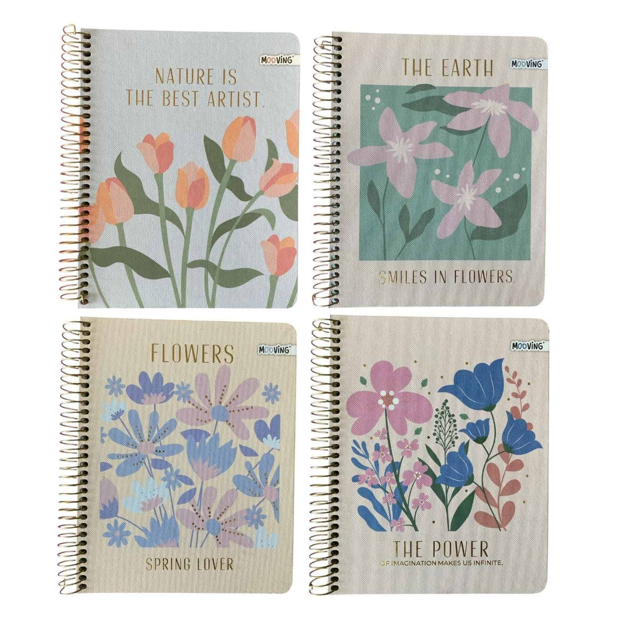 Mooving - Cuaderno Triple Medio Oficio 120 h Garden