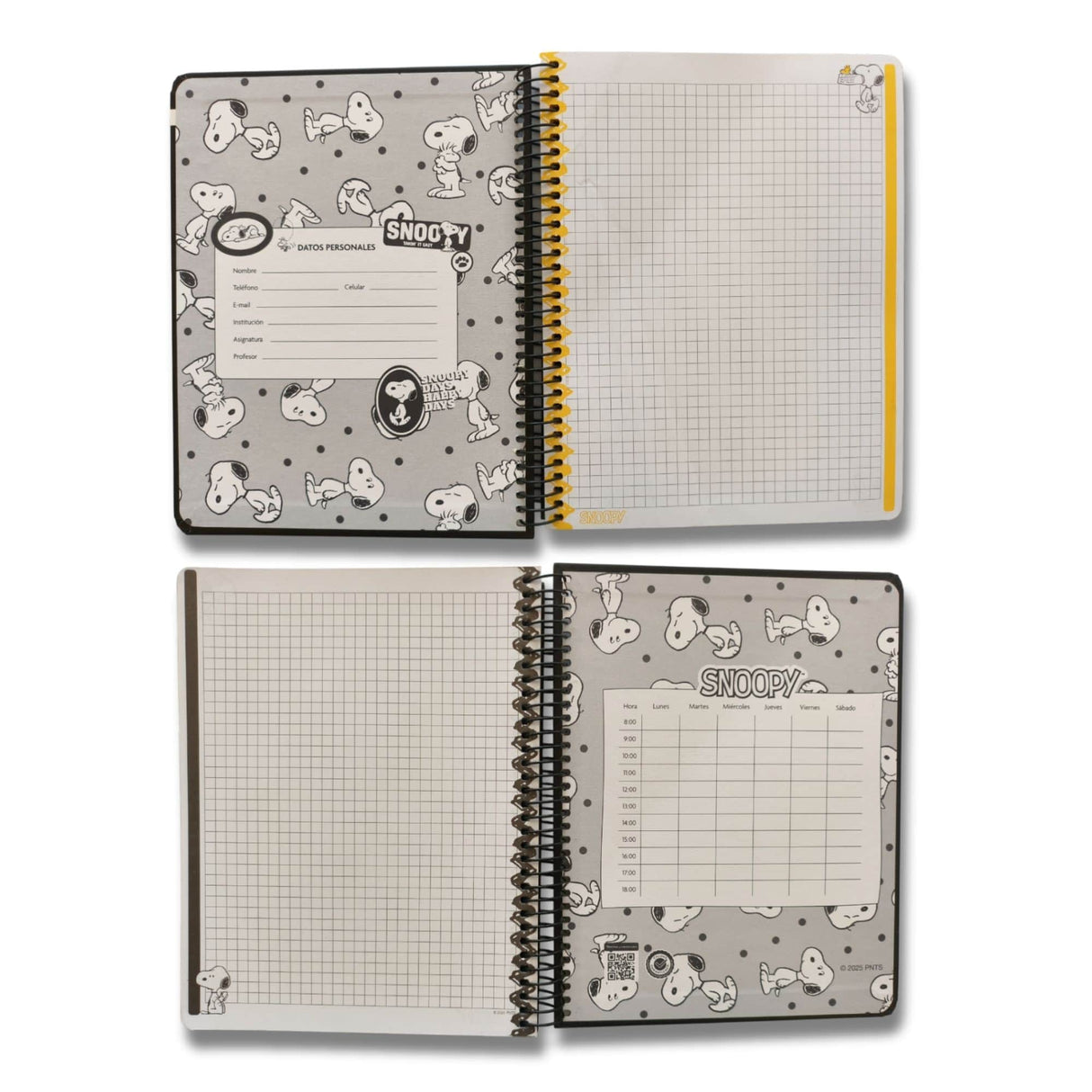 Mooving - Cuaderno Triple Medio Oficio Papel Premium 80 g Snoopy