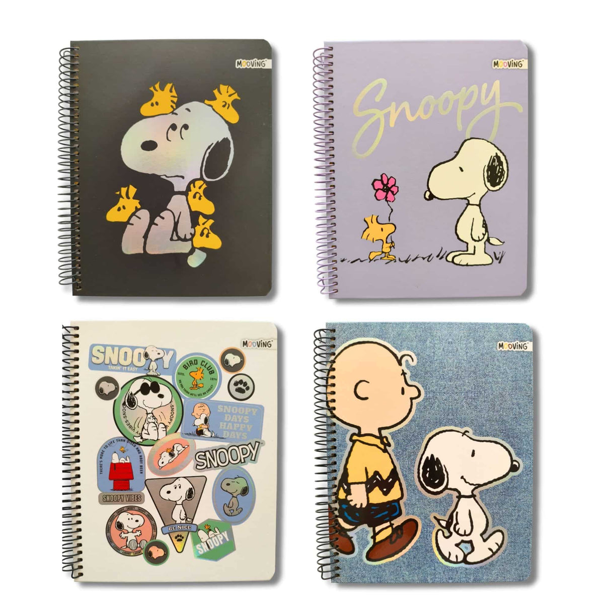 Mooving - Cuaderno Triple Medio Oficio Papel Premium 80 g Snoopy